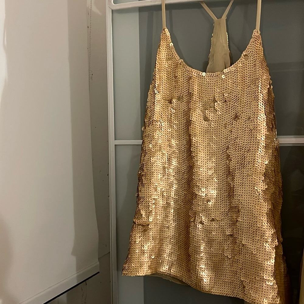 TIBI GOLD SEQUIN